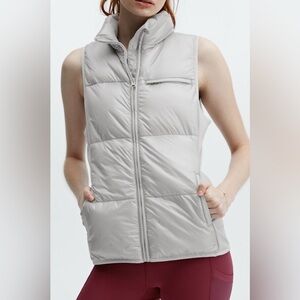 Light Gray Puffer Vest